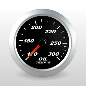 SCX Pro Black Oil Temperature Gauge with Peak Recall and Programmable Warn