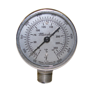 3 in Bottom Mount Bimetal Thermometer from Marshall Instruments