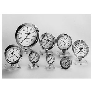 McDaniel 6" All Stainless Steel Gauges, 1/4" NPT Connection, Fillable w/ Blow-Out Protection