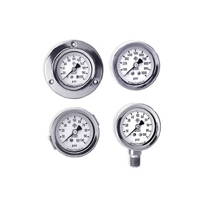 McDaniel 2" All Stainless Steel Gauges, 1/4" NPT Connection, Fillable, Repairable