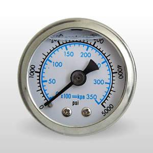 Marshall WS05000.  1.5" Direct Mount Fuel/Oil/Air/Water Pressure Gauge, Liquid Filled, 1/8" NPT Center Back Connection